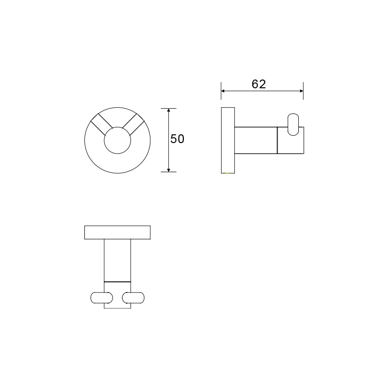 Modern Bath Accessories Brass Chrome Wall-Mounted 6 Pieces Bathroom Accessories