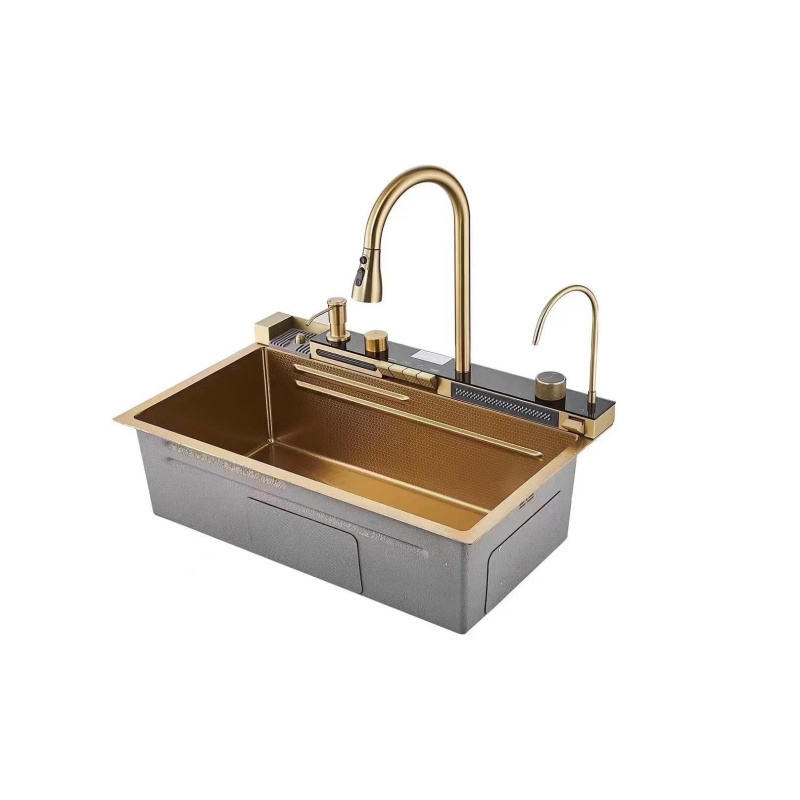 Modern Square Stainless Steel Kitchen Sink Handmade Single Bowl Undermount Commercial Kitchen Basin