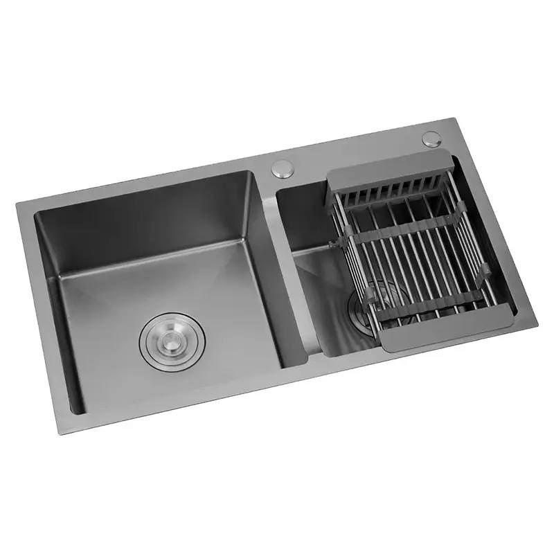 Matte Brushed Square Kitchen Sink Stainless Steel Single Bowl Undermount Handmade Custom Color Sink