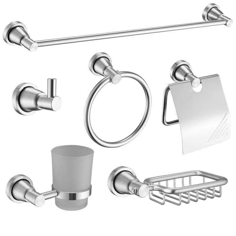 Modern Zinc Alloy Wall Mounted Bathroom Hardware Towel Bar Accessory Set
