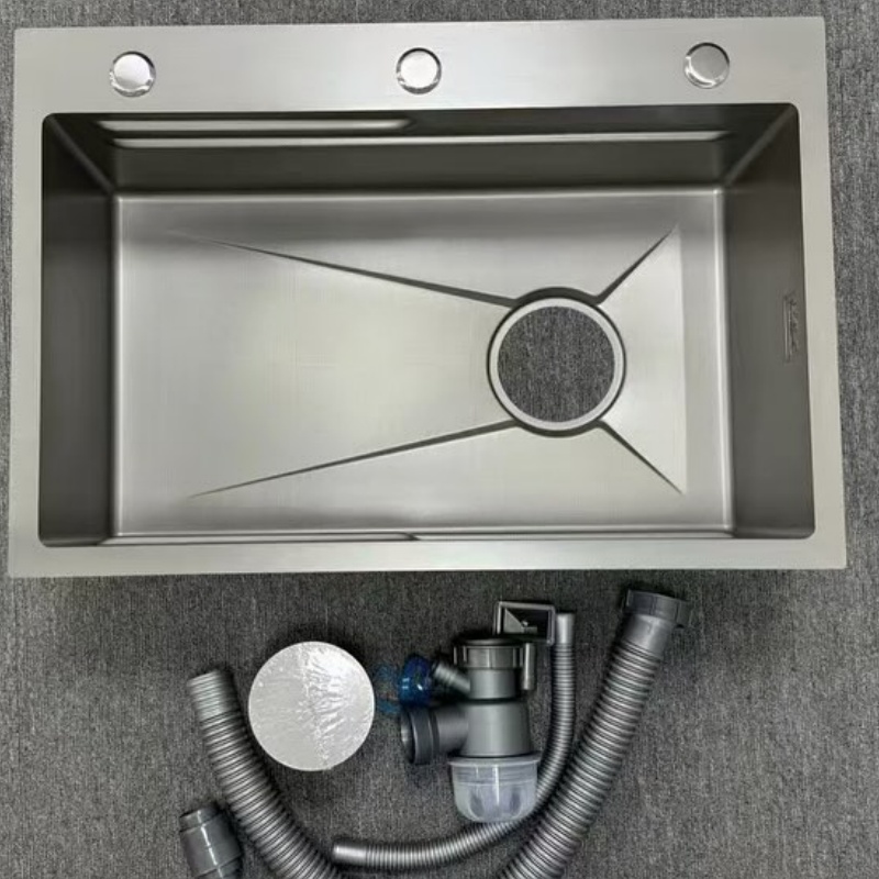 SUS304 Double Bowl Rectangular Kitchen Sink for Under Mount Installation