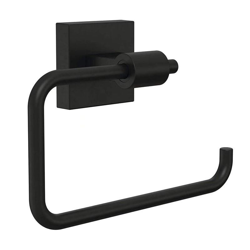 Black Square Design Wall Mount 6 Pieces Bathroom Hardware Accessories Set