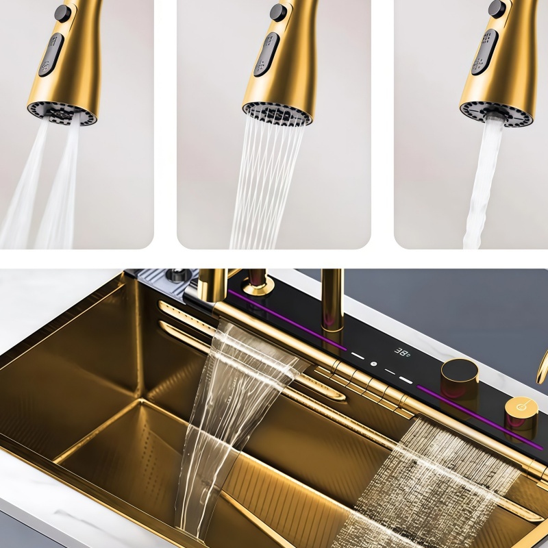 High Quality Kitchen Sink Stainless Steel Square Handmade Single Bowl Sink Custom Size Brushed Finish OEM Kitchen Supplier