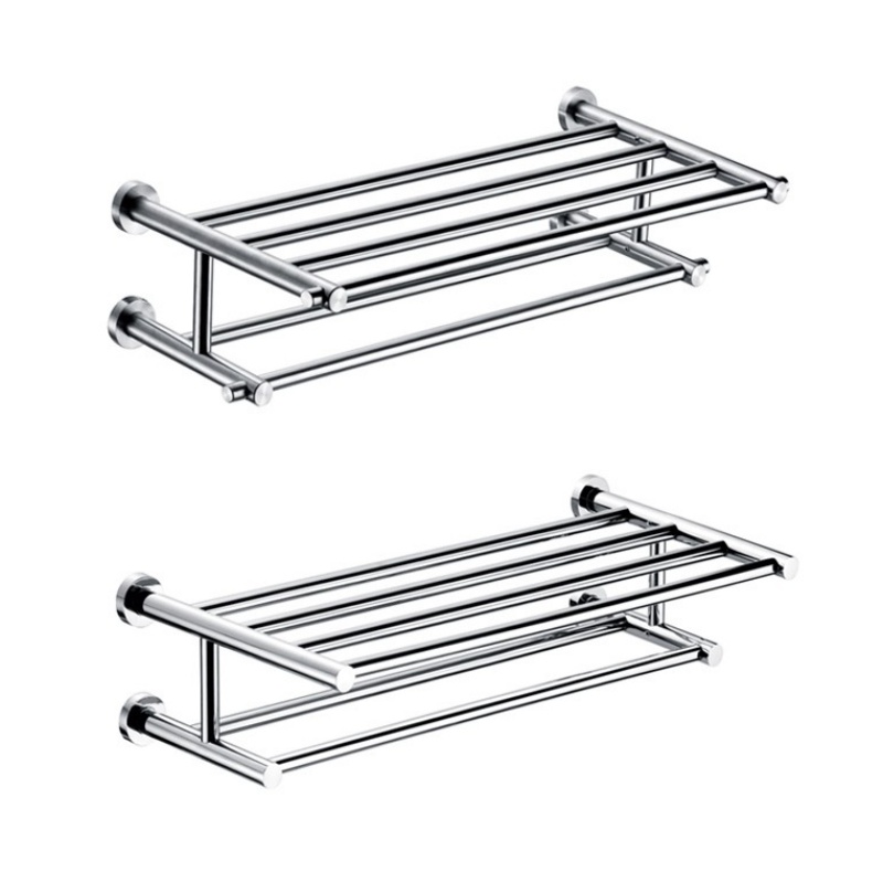 Square Design Bathroom Sanitary Hardware Wall Mounted Chrome Bathroom Accessories Set