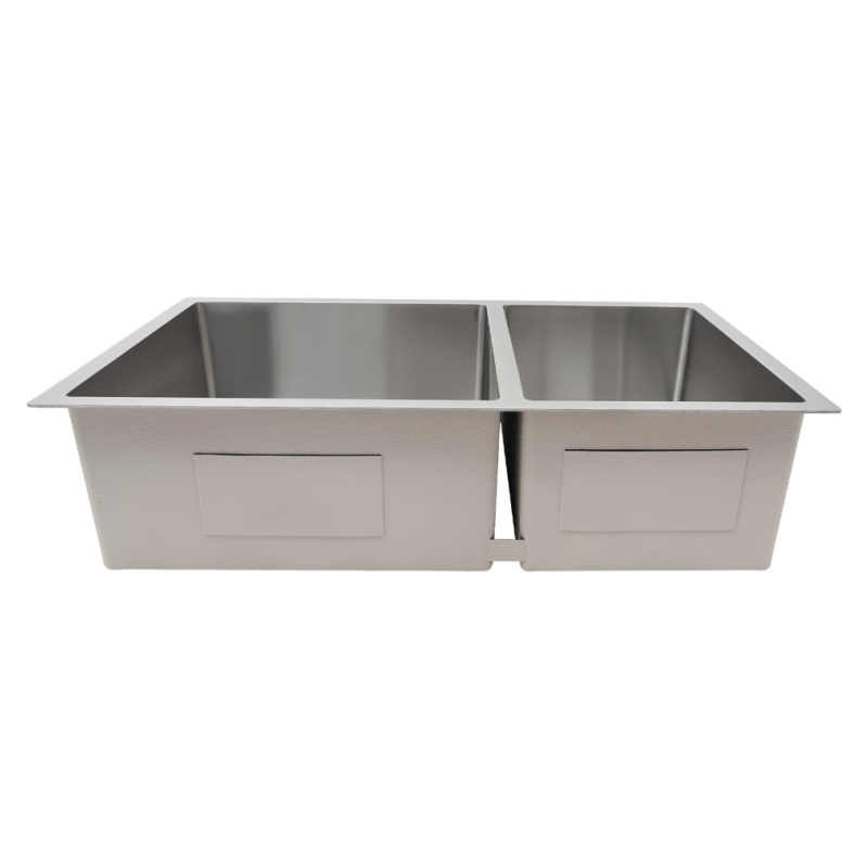 Heavy Duty Kitchen Sink Stainless Steel 304 Handmade Square Sink Custom Size Undermount Installation Commercial Kitchen Use Supplier
