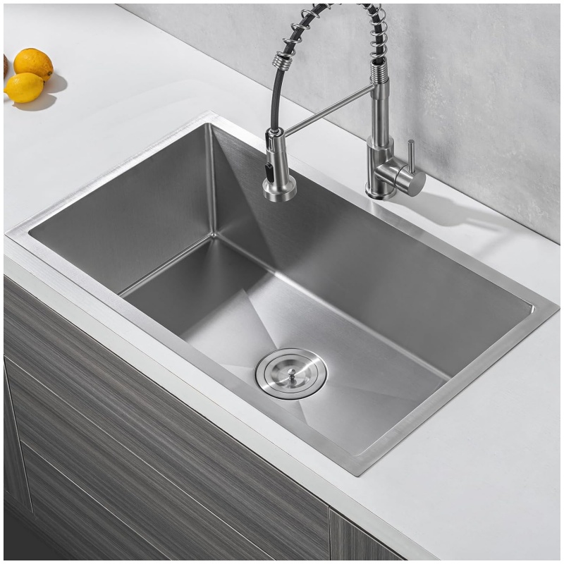 Stainless Steel Kitchen Sink for Commercial Grade Use Handmade Bowl Sink