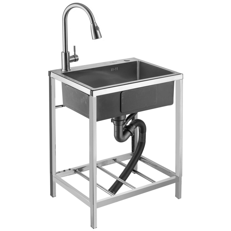 Contemporary Square Kitchen Sink Handmade Stainless Steel Single Bowl Undermount Sink Custom Dimensions Available