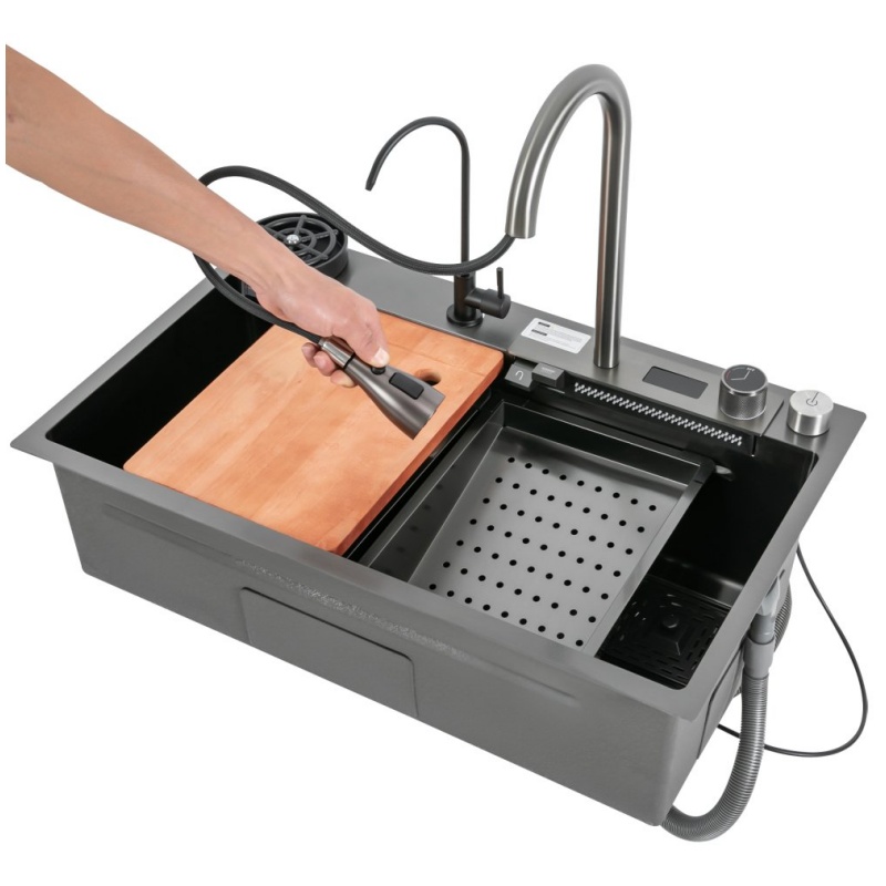 Wholesale Kitchen Sink Stainless Steel Square Handmade Single Bowl Sink Custom Dimensions Brushed Finish Durable Kitchen Sink Factory