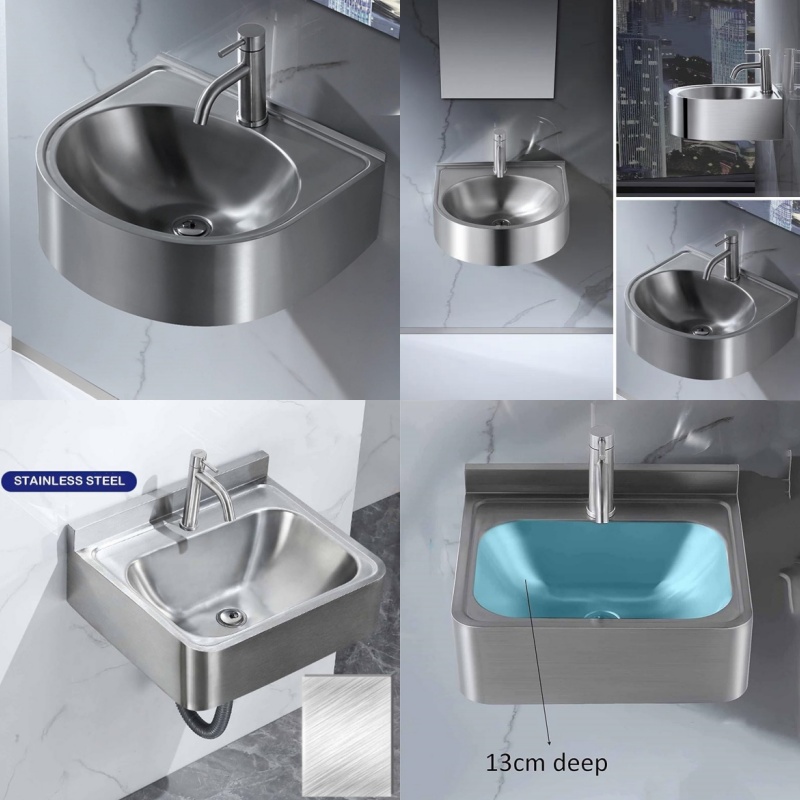 Heavy Duty Square Kitchen Sink 304 Stainless Steel Handmade Single Bowl Undermount Rust Resistant Basin