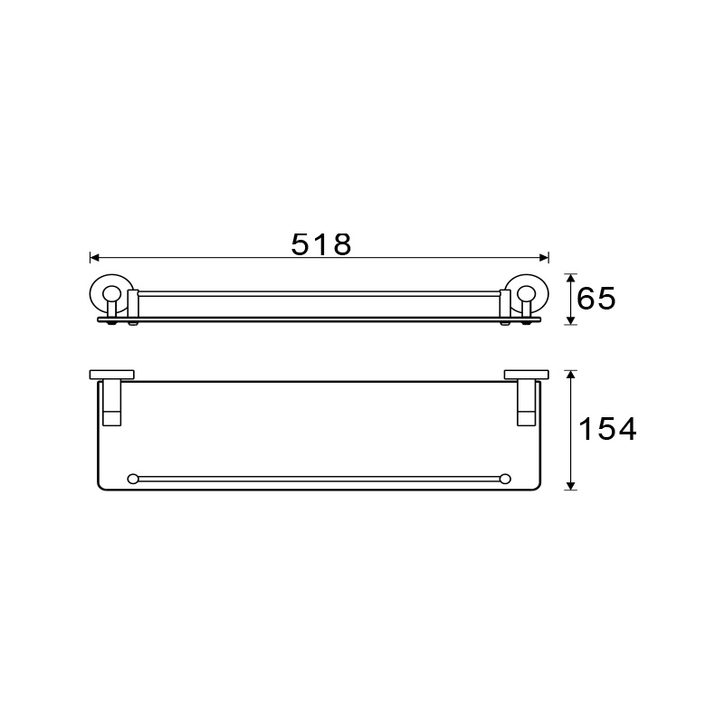 Factory Square Wall Mounted Brass Chrome Bathroom Hardware Set