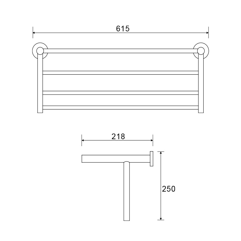 8 Pieces Square Design Wall Mount Bathroom Hardware Accessories Set