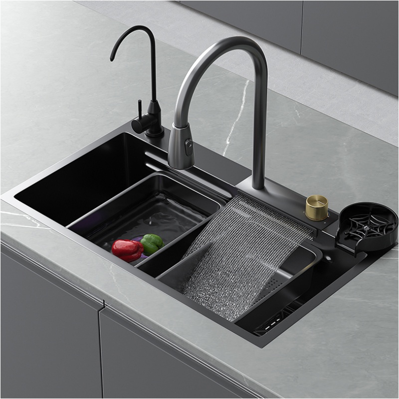 Sample Customization Undermount 16 Gauge Single Bowl Stainless Steel Kitchen Integrated Ledge and Accessories Workstation Sink