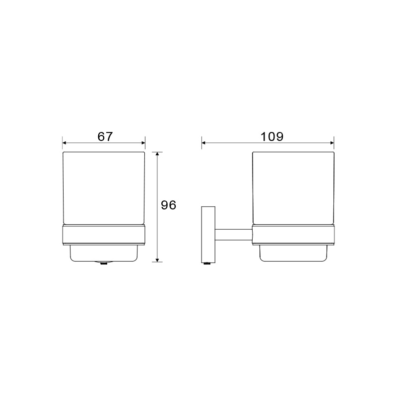 Modern Chrome Wall Mounted 6 Pieces Stainless Steel Bathroom Accessories Set