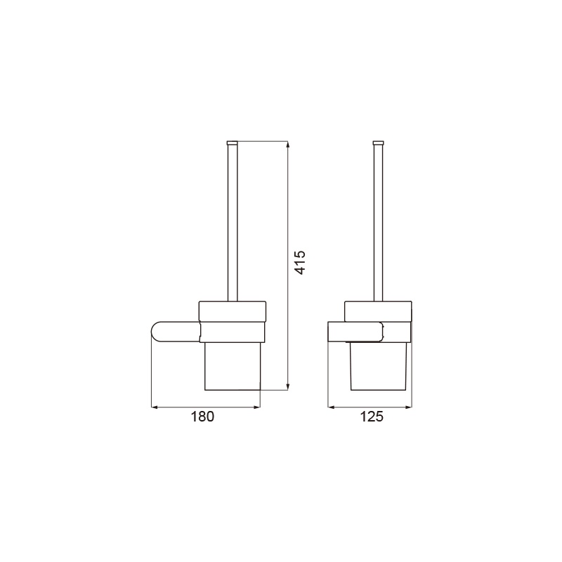 Modern Bathroom Wall Mounted Chrome Bathroom Accessory Set