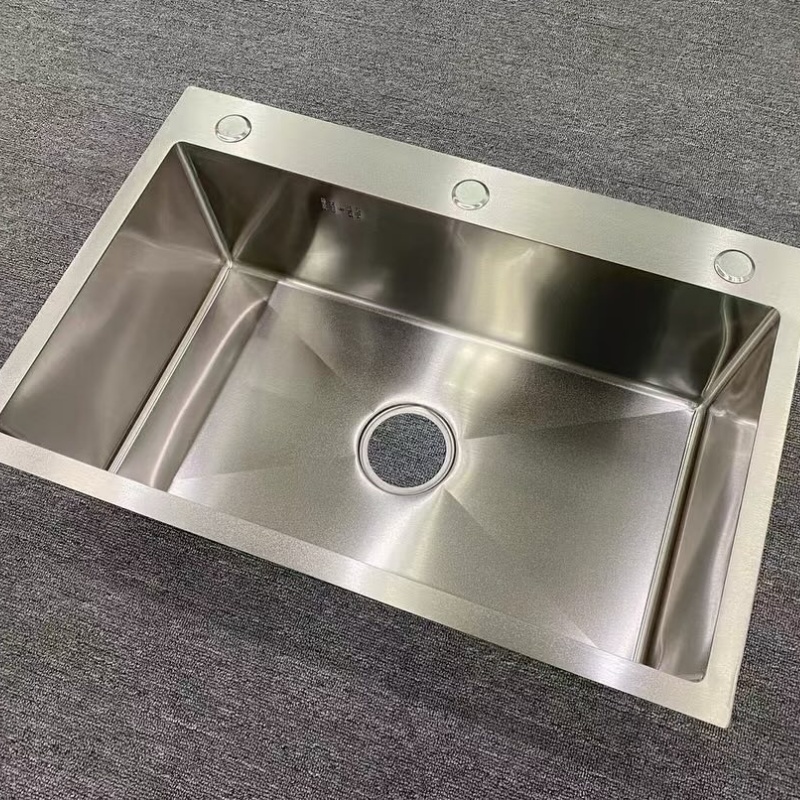 SUS304 Double Bowl Rectangular Kitchen Sink for Under Mount Installation