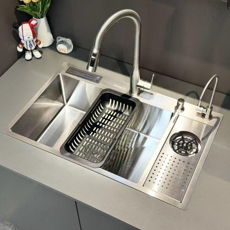Premium Stainless Steel Kitchen Sink Handmade Square Undermount Sink Custom Size Deep Bowl Anti Scratch Luxury Kitchen Upgrade Supplier