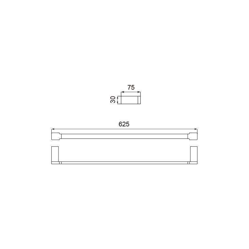 Square Design Gold Modern Stainless Steel Bathroom Accessories Hardware Set